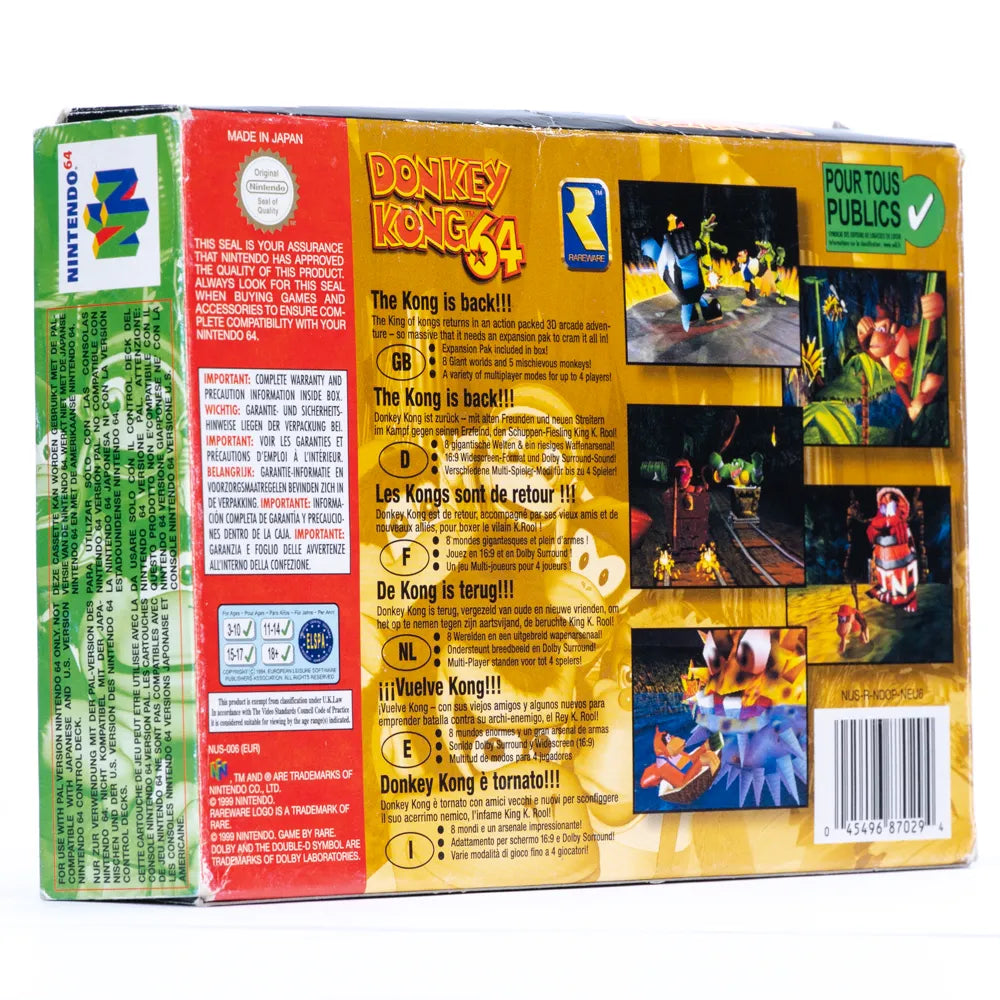 Donkey Kong 64 - N64 spill (i eske) - Retrospillkongen