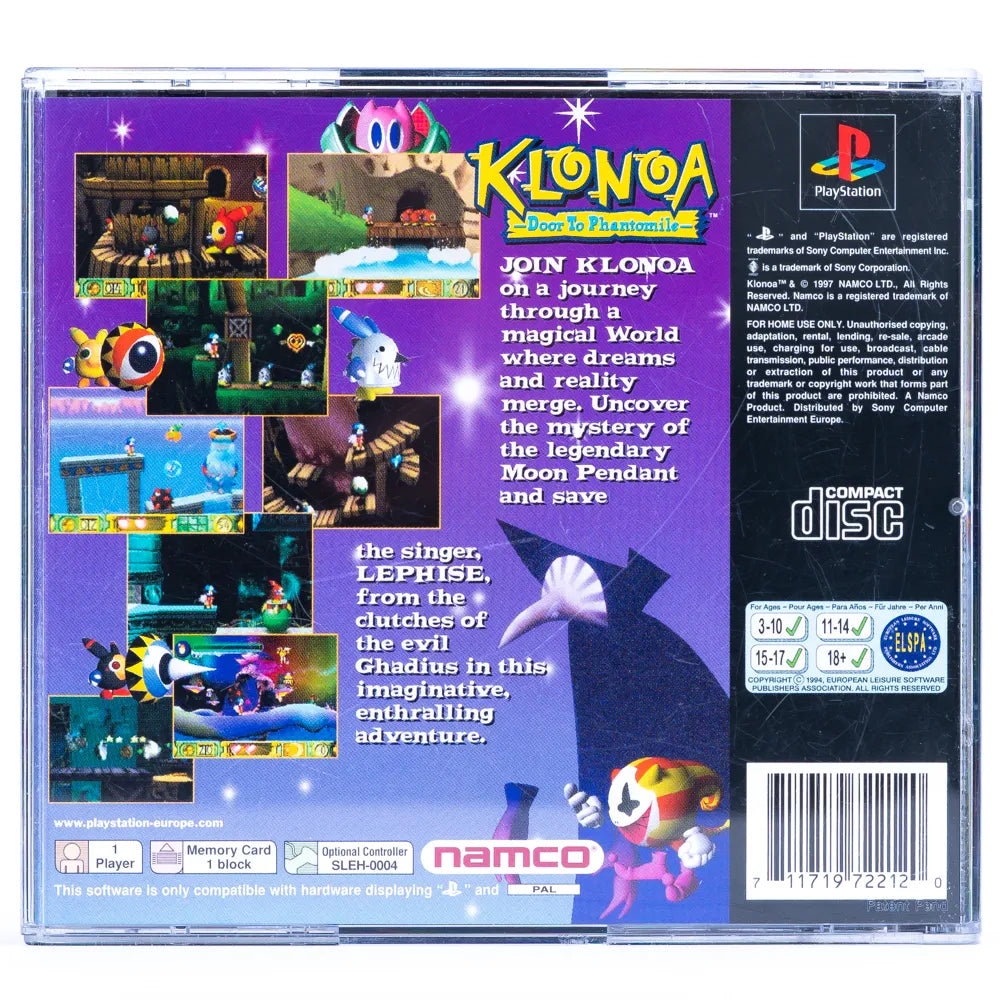 Klonoa Door to Phantomile - PS1 spill - Retrospillkongen
