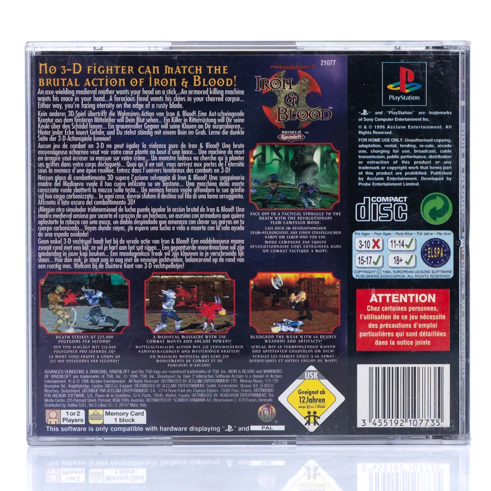 Iron & Blood: Warriors of Ravenloft - PS1 spill - Retrospillkongen