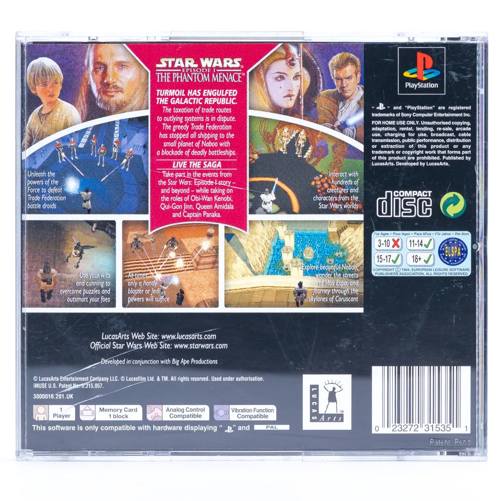 Star Wars Episode I The Phantom Menace - PS1 spill - Retrospillkongen