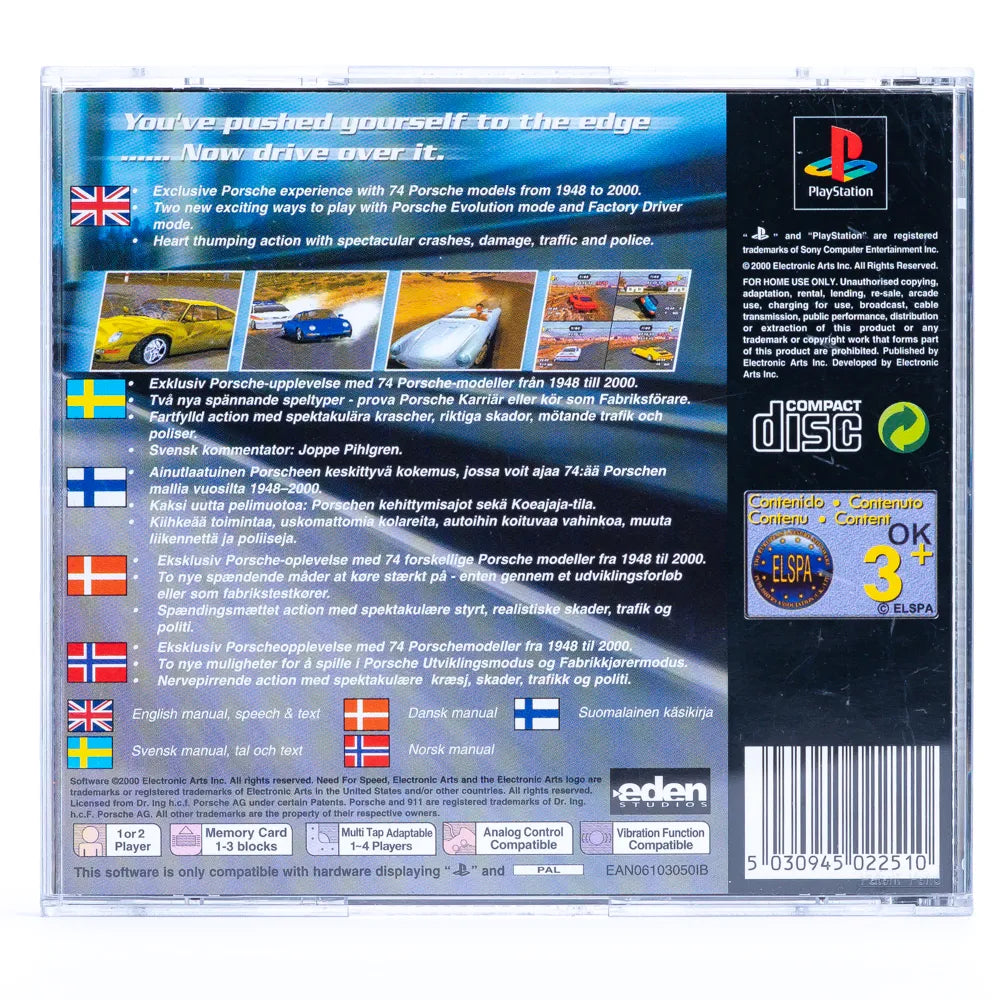 Need for Speed Porsche 2000 - PS1 spill - Retrospillkongen