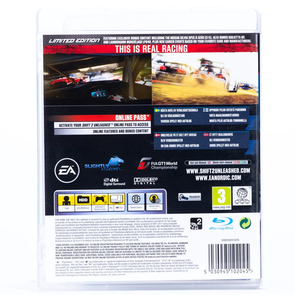 Shift 2 Unleashed Need for Speed - PS3 spill - Retrospillkongen