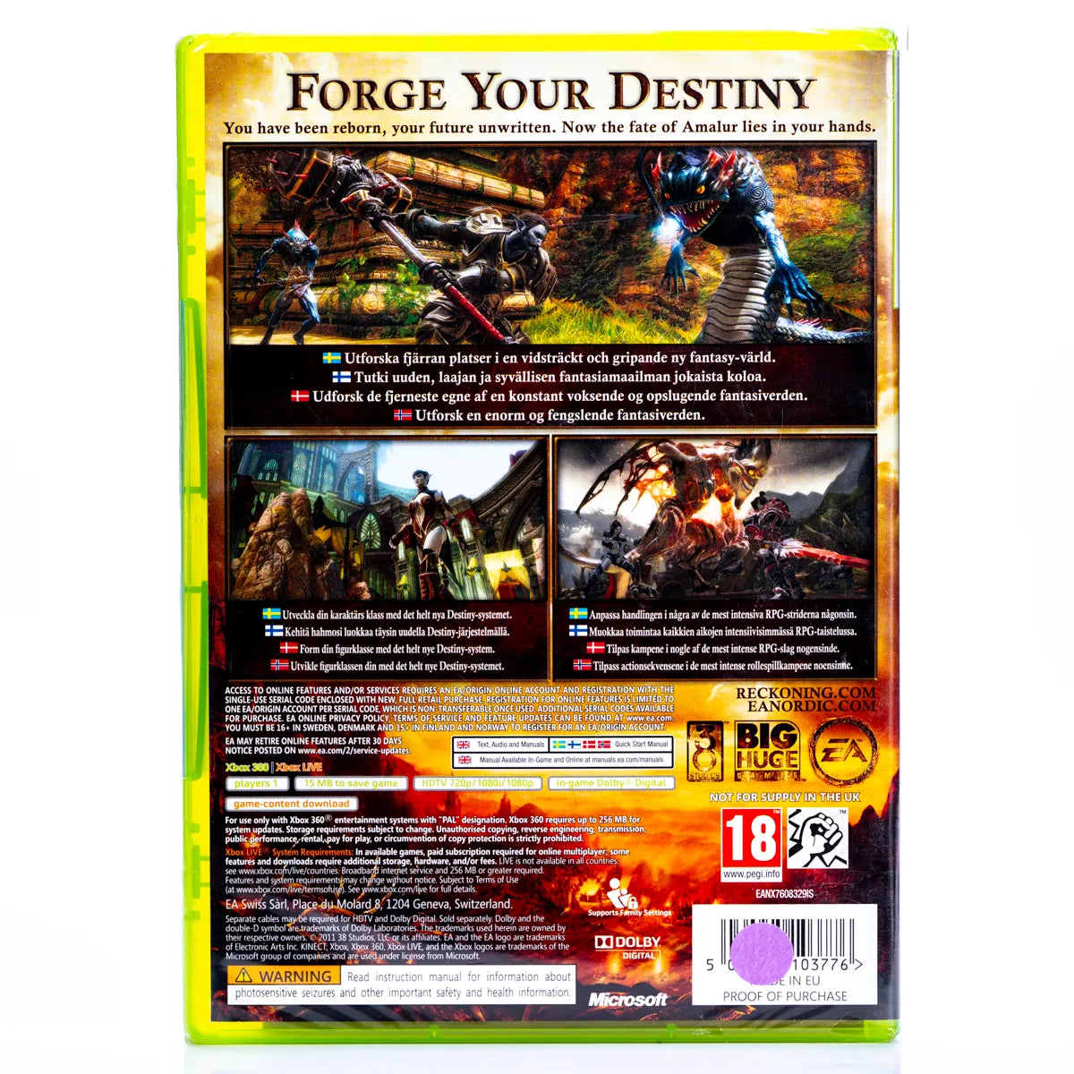 Kingdoms of Amalur Reckoning - Xbox 360 spill (Forseglet) - Retrospillkongen