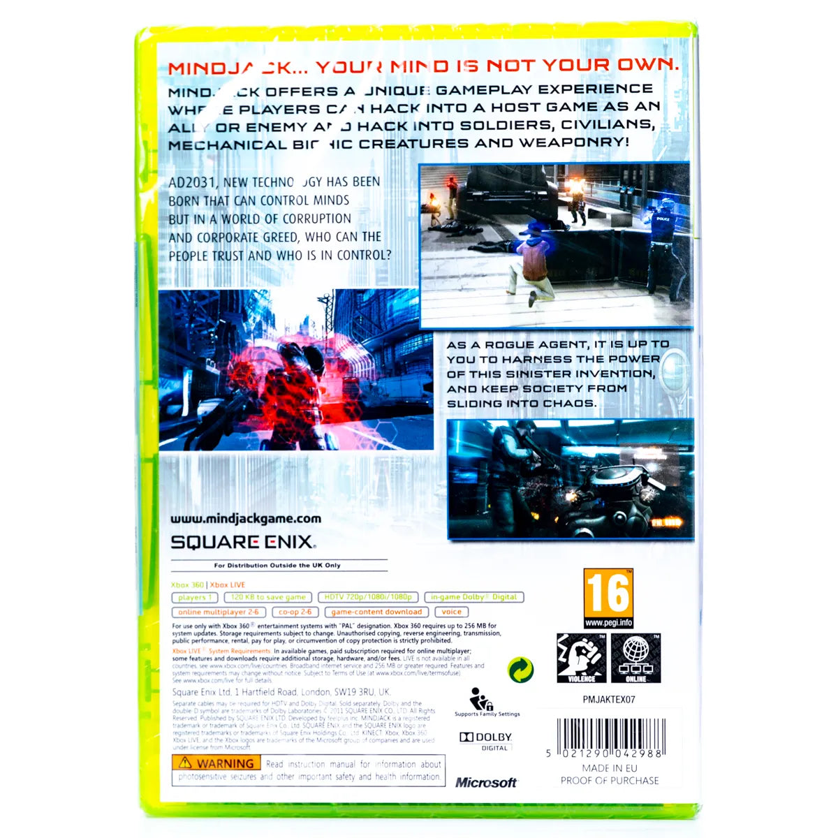 MindJack - Xbox 360 spill (Forseglet) - Retrospillkongen
