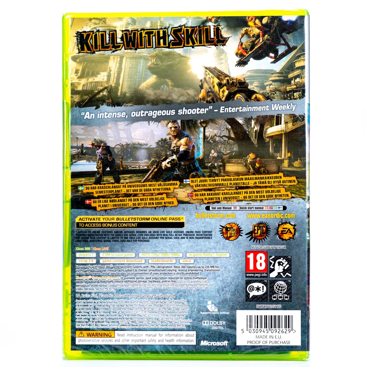 Bulletstorm - Xbox 360 spill (Forseglet) - Retrospillkongen