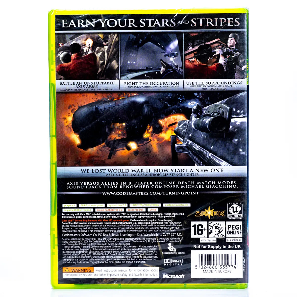 Turning Point Fall of Liberty - Xbox 360 spill (Forseglet) - Retrospillkongen