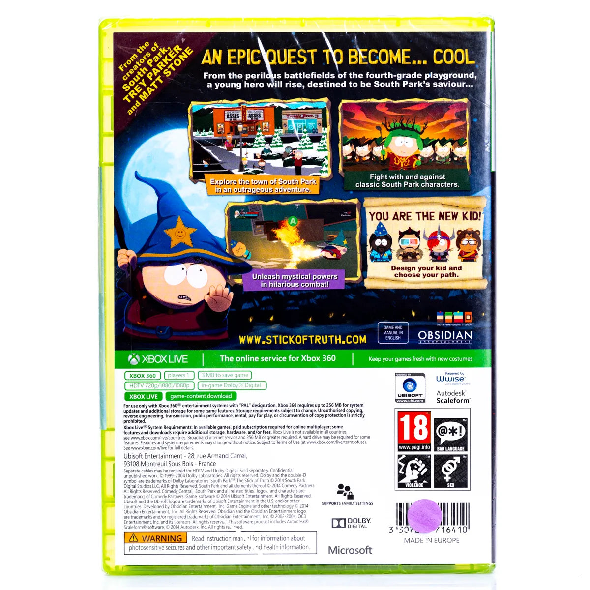 South Park The Stick of Truth - Xbox 360 spill (Forseglet) - Retrospillkongen