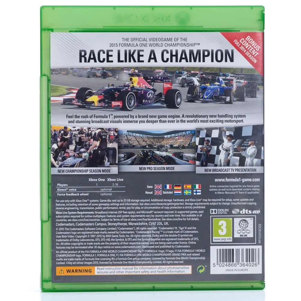 F1 2015 - Xbox One spill