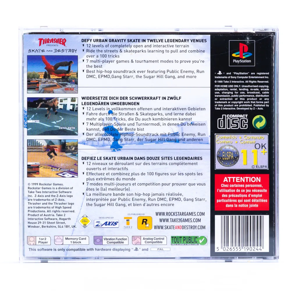 Thrasher: Skate and Destroy - PS1 spill - Retrospillkongen