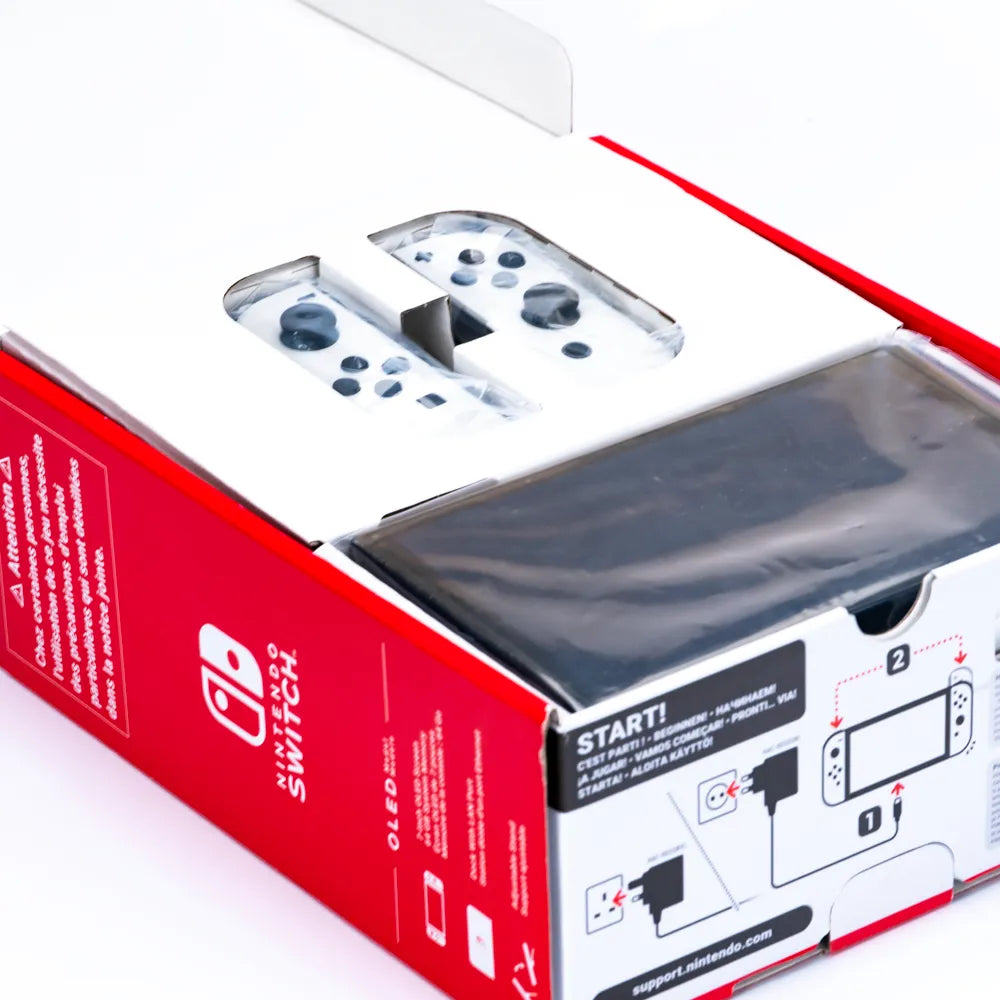 Nintendo Switch OLED spillkonsoll Hvit Komplett i Eske - Retrospillkongen