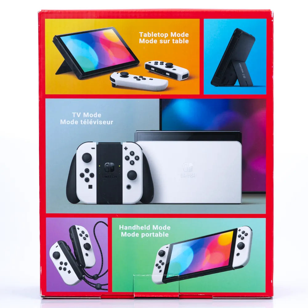 Nintendo Switch OLED spillkonsoll Hvit Komplett i Eske - Retrospillkongen