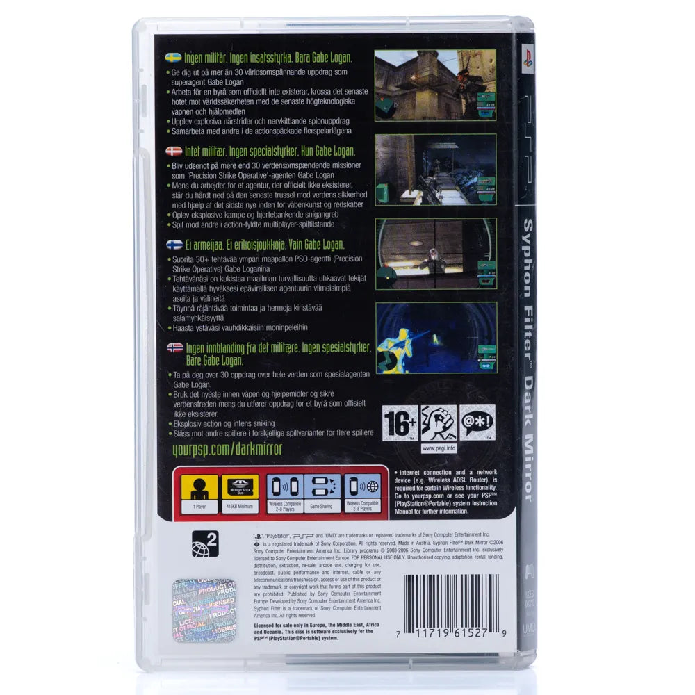 Syphon Filter: Dark Mirror - PSP spill - Retrospillkongen