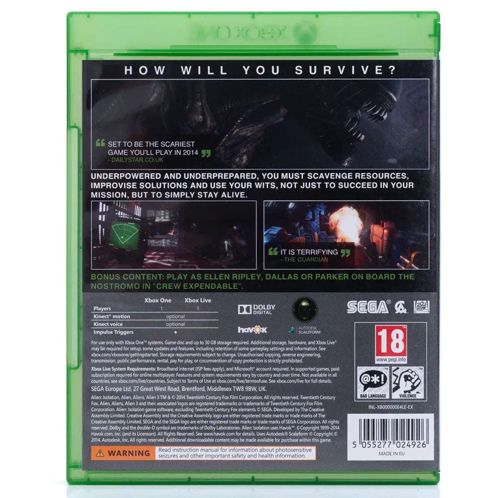 Alien: Isolation - Xbox One spill