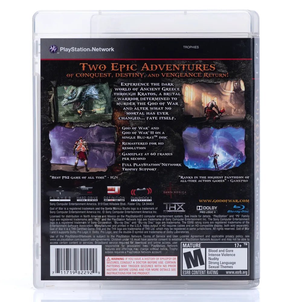 God of War Collection (NTSC, Regionfri) - PS3 spill