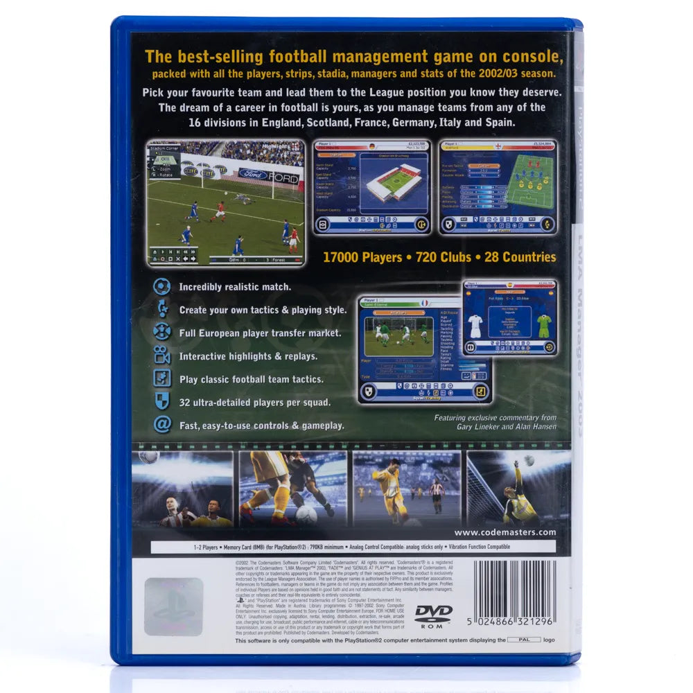 LMA Manager 2003 - PS2 Spill - Retrospillkongen