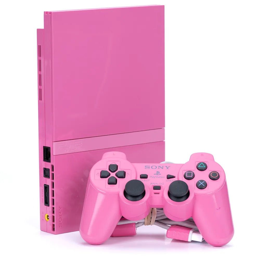 Sony PlayStation 2 Slim Rosa Konsoll Pakke i Eske - Retrospillkongen