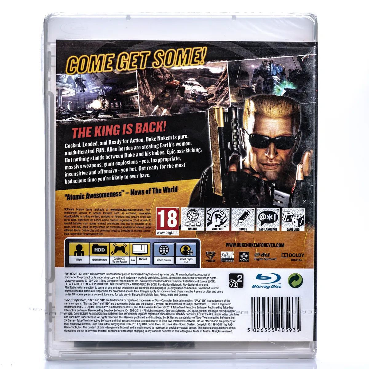 Duke Nukem Forever- PS3 spill (Forseglet) - Retrospillkongen