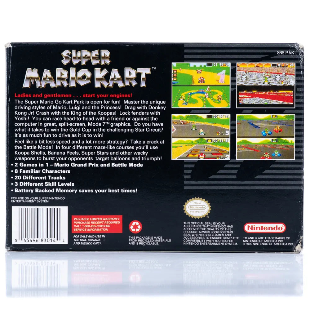 Super Mario Kart - SNES spill (NTSC, i eske) - Retrospillkongen