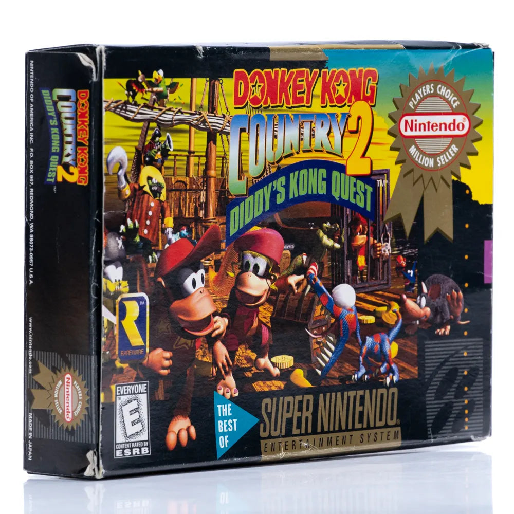 Donkey Kong Country 2: Diddy's Kong Quest - SNES spill (NTSC, i eske) - Retrospillkongen
