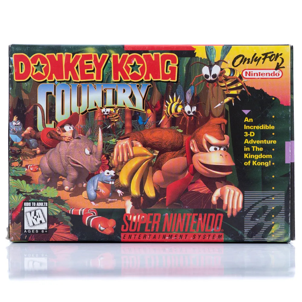 Donkey Kong Country - SNES spill (NTSC, i eske) - Retrospillkongen