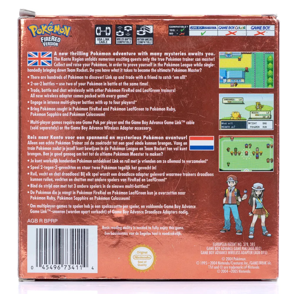 Pokémon FireRed Version - GBA spill (Komplett i eske) - Retrospillkongen