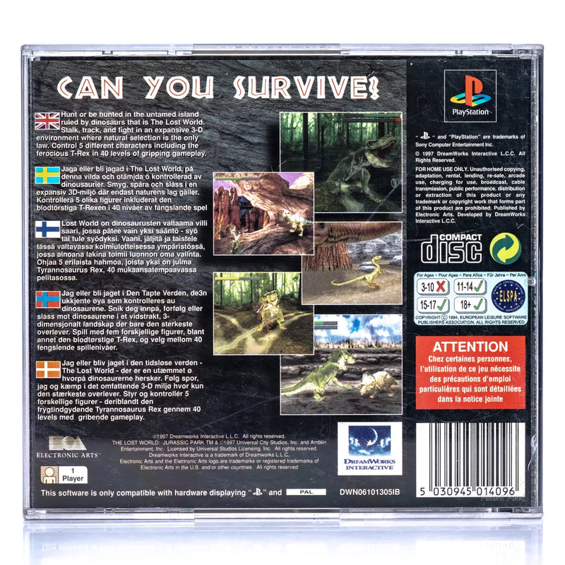 The Lost World: Jurassic Park - PS1 Spill