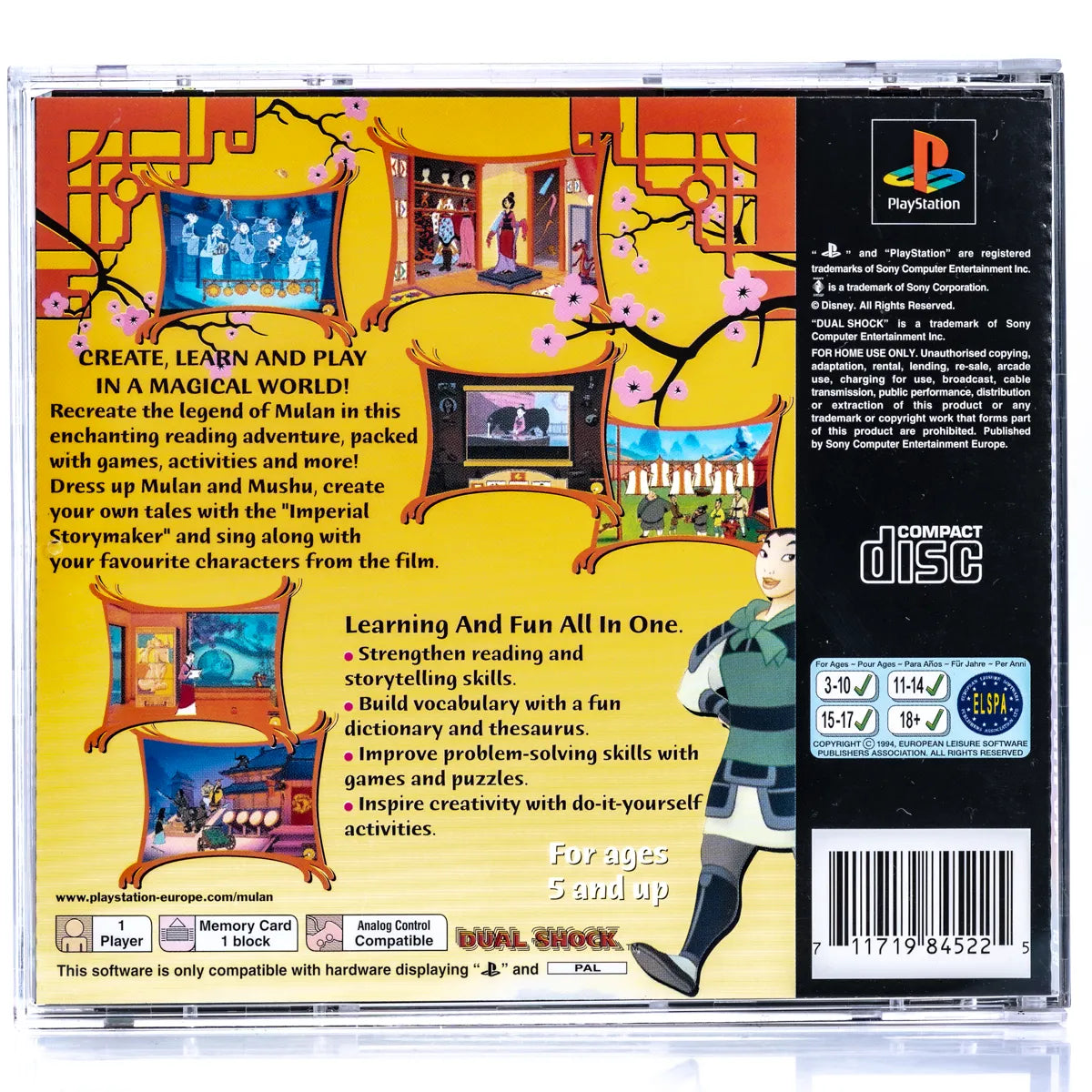 Disney's Story Studio Mulan - PS1 spill - Retrospillkongen