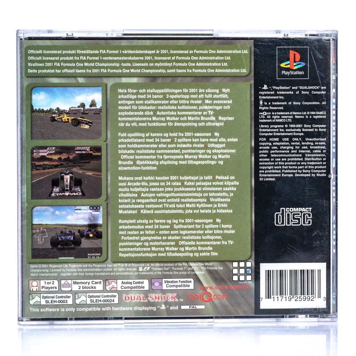 Formula One 2001 - PS1 Spill - Retrospillkongen