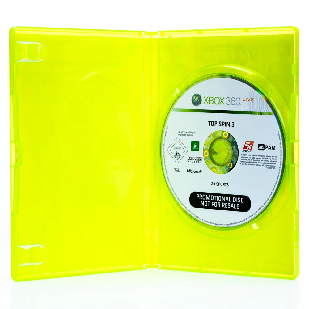 Top Spin 3 - Xbox 360 spill - Retrospillkongen