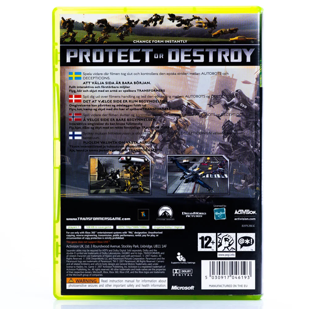 Transformers: The Game - Xbox 360 spill - Retrospillkongen