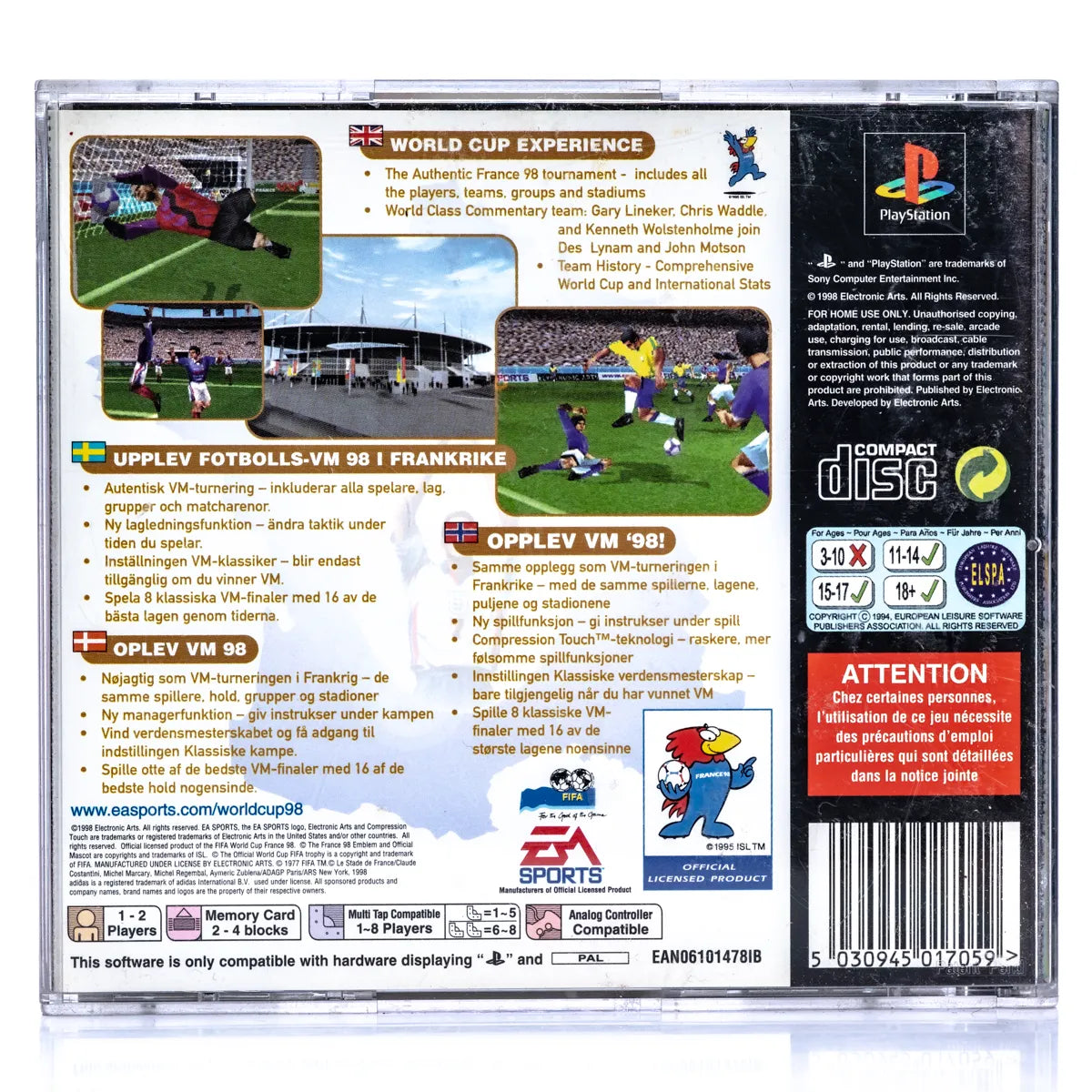 World Cup 98 - PS1 Spill - Retrospillkongen
