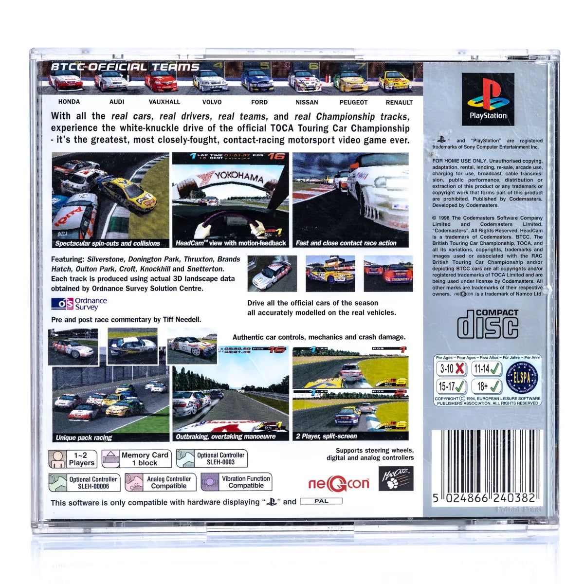 TOCA Touring Car Championship - PS1 Spill - Retrospillkongen