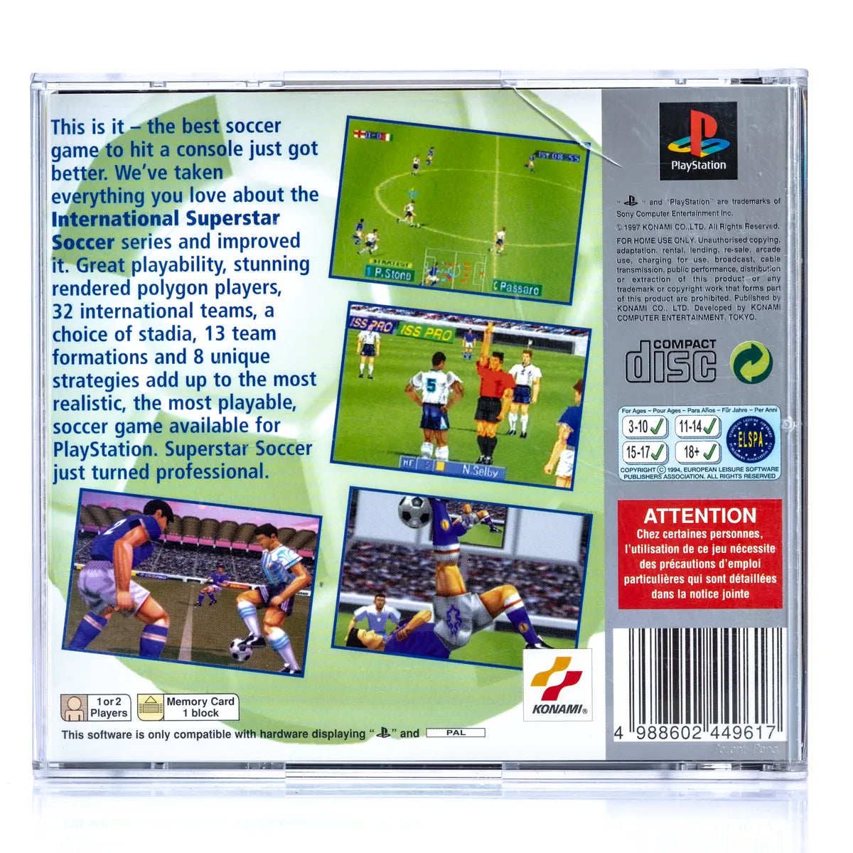 International Superstar Soccer Pro - PS1 Spill - Retrospillkongen