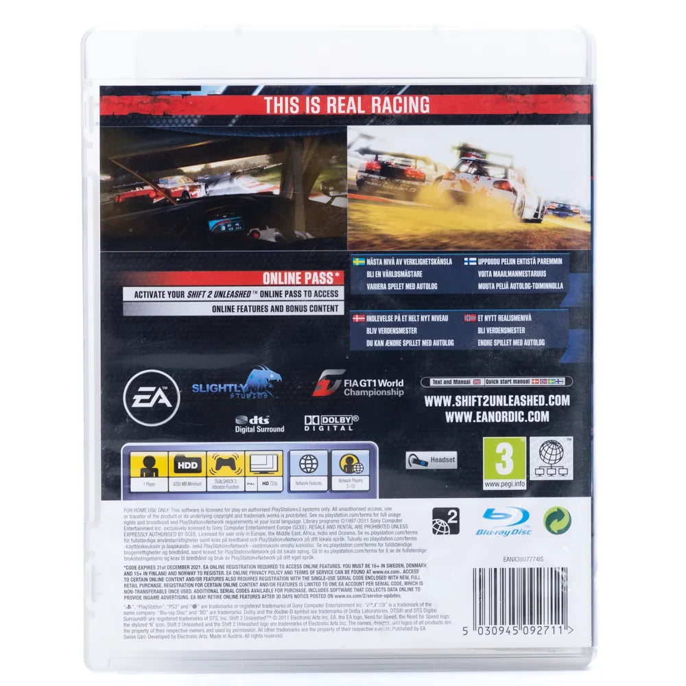 Shift 2 Unleashed Need for Speed - PS3 spill - Retrospillkongen