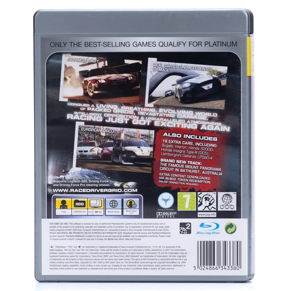 Racedriver Grid - PS3 spill - Retrospillkongen