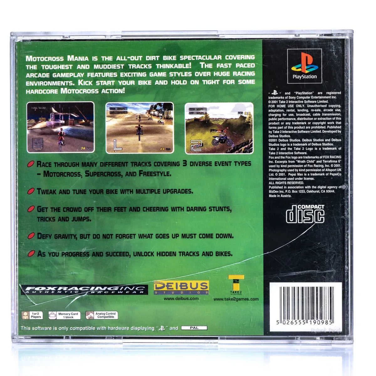 Motocross Mania - PS1 spill - Retrospillkongen