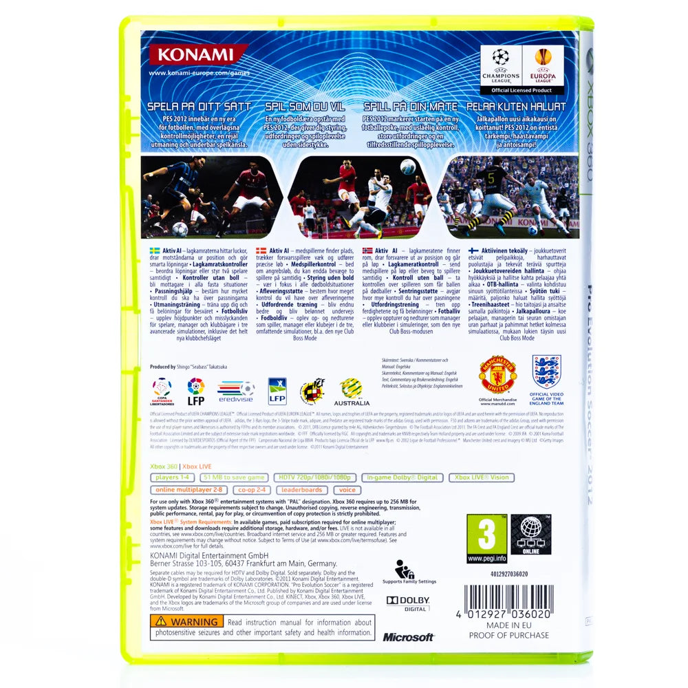 PES Pro Evolution Soccer 2012 - Xbox 360 Spill - Xbox 360 spill - Retrospillkongen