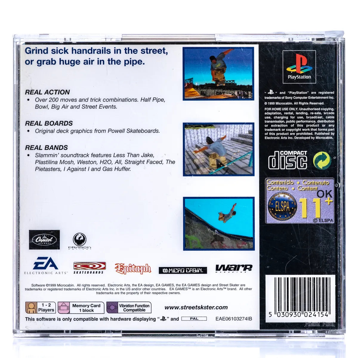 Street Skater - PS1 spill - Retrospillkongen