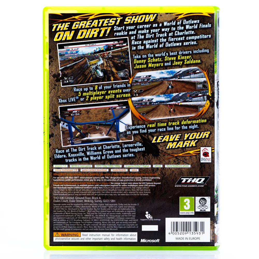 World of Outlaws: Sprint Cars - Xbox 360 spill - Retrospillkongen