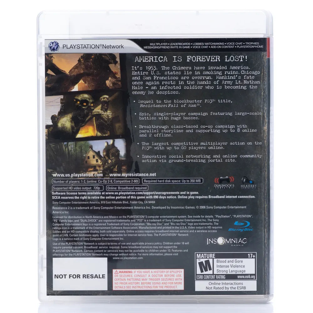 Resistance 2 - PS3 spill (NTSC, regionfri)