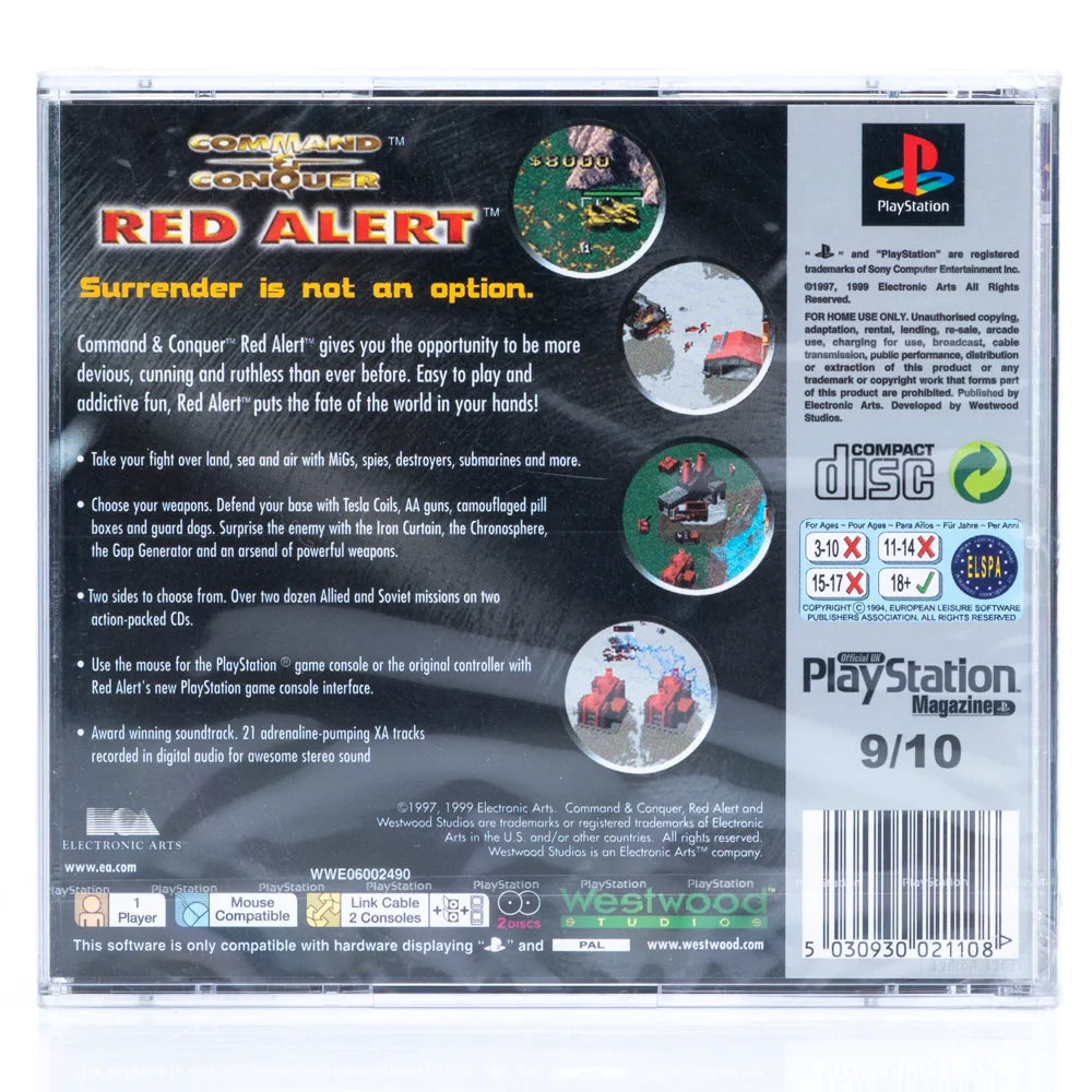 Command & Conquer: Red Alert - PS1 spill (Forseglet) - Retrospillkongen