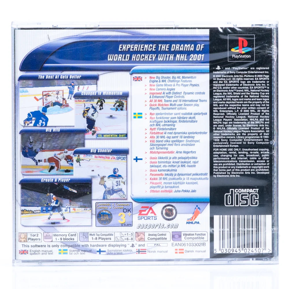 NHL 2001 - PS1 spill (Forseglet) - Retrospillkongen