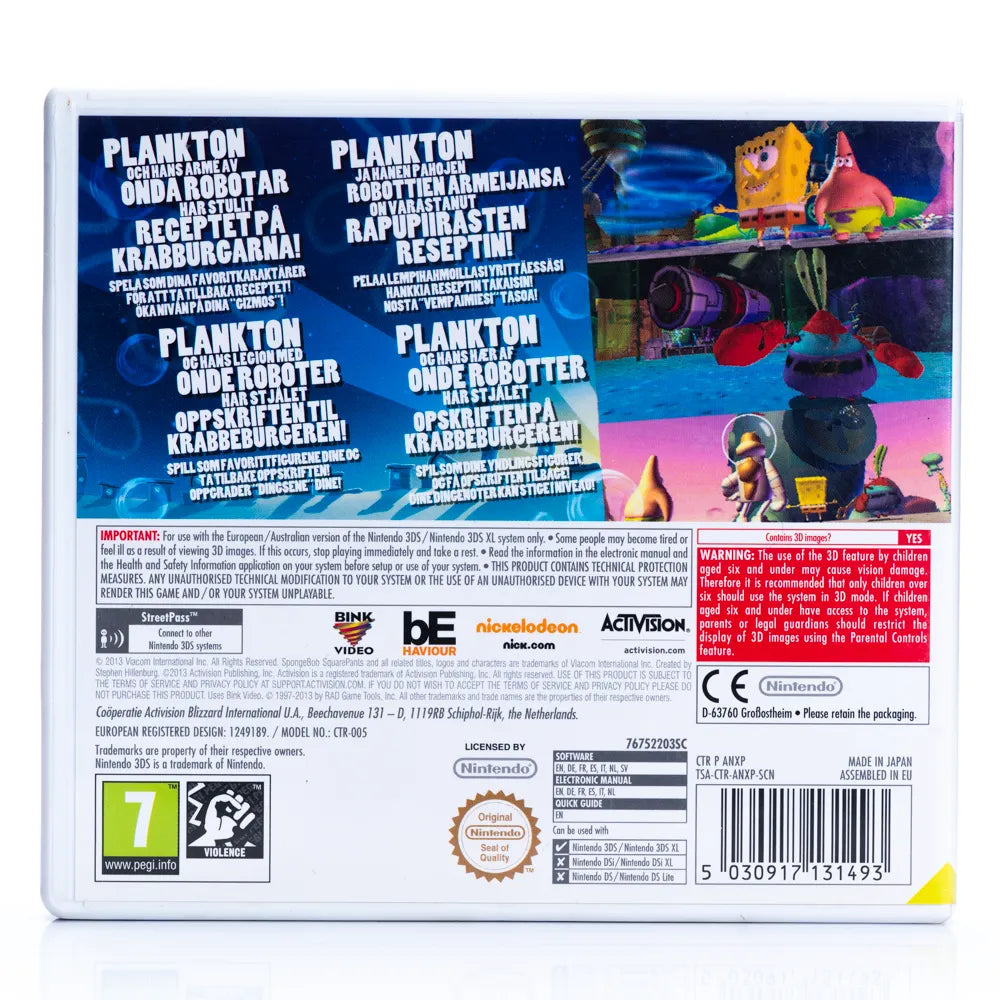 SpongeBob SquarePants: Plankton’s Robotic Revenge - Nintendo DS spill - Retrospillkongen