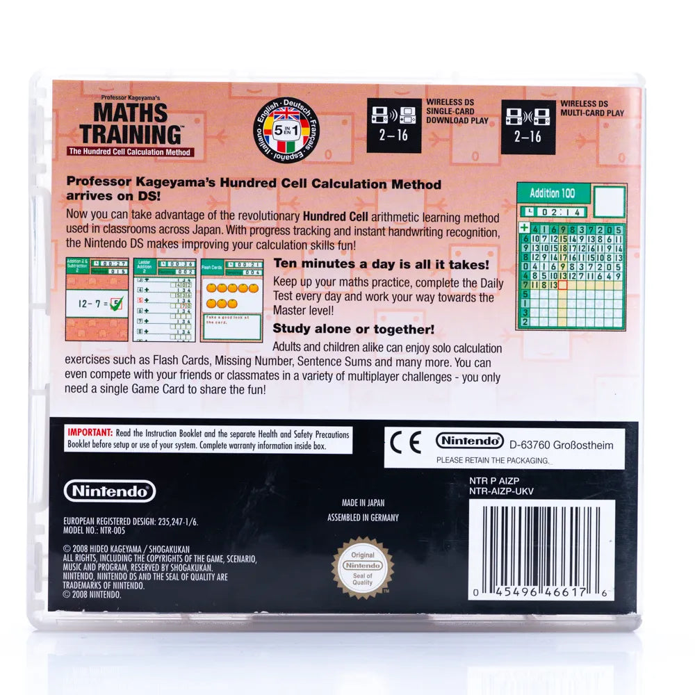 Professor Kageyama’s Maths Training - Nintendo DS spill - Retrospillkongen