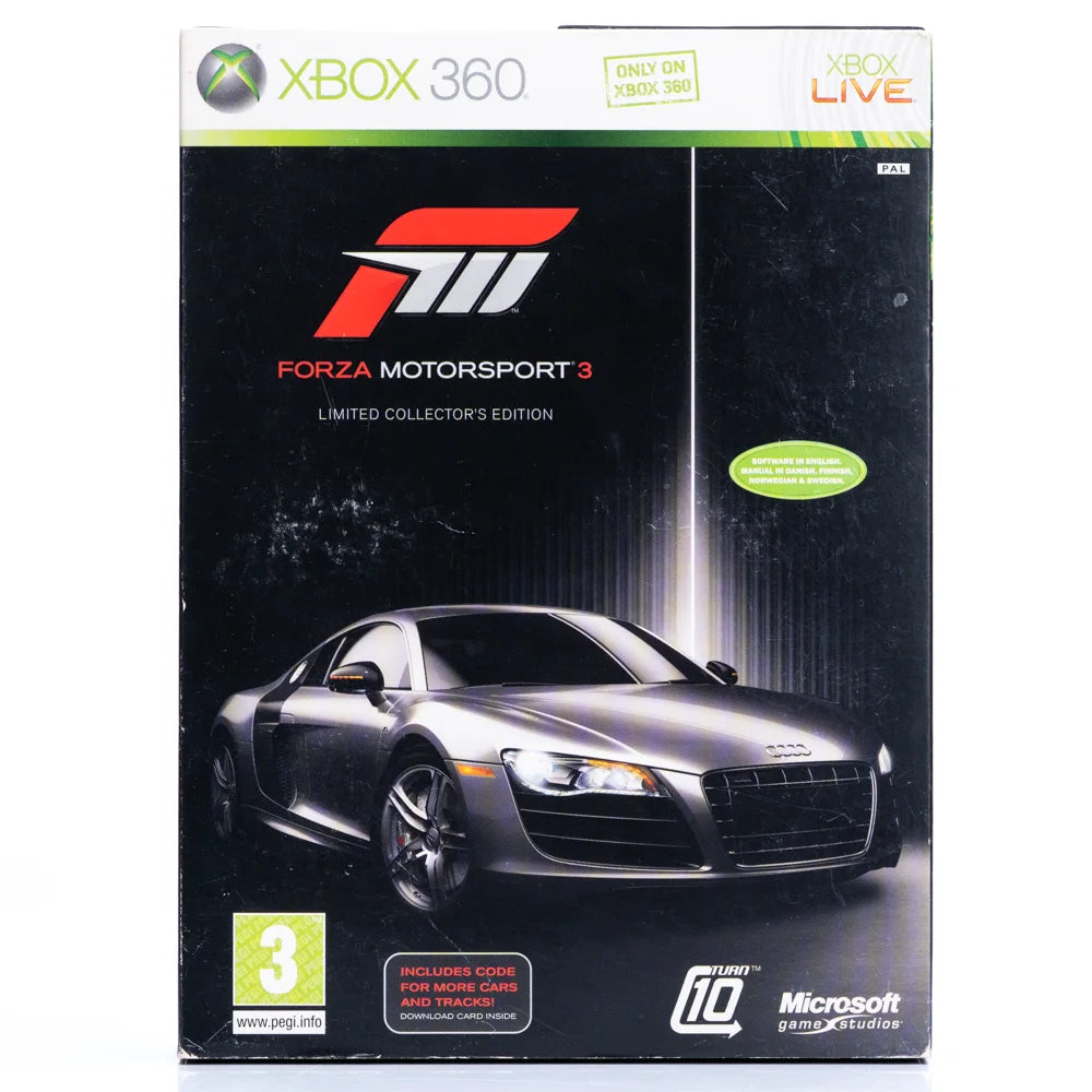 Forza Motorsport 3 - Limited Collector's Edition Box - Xbox 360 spill - Retrospillkongen