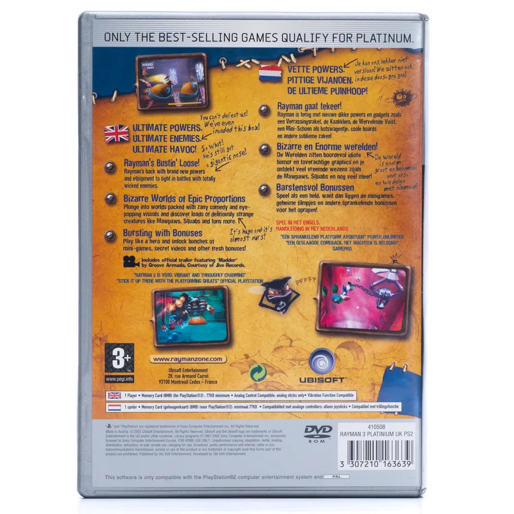 Rayman 3 Hoodlum Havoc - PS2 spill - Retrospillkongen