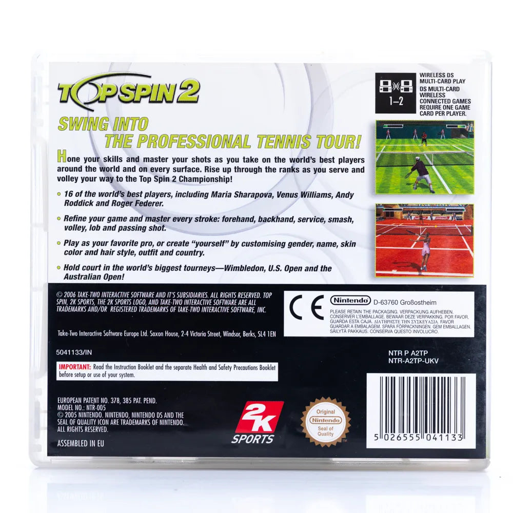 Top Spin 2 - Nintendo DS spill - Retrospillkongen