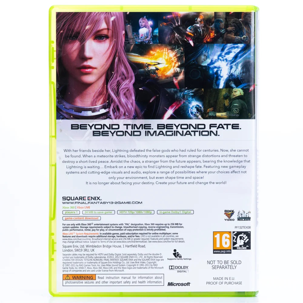 Final Fantasy XIII-2 - Limited Collector's Edition Box - Xbox 360 spill - Retrospillkongen
