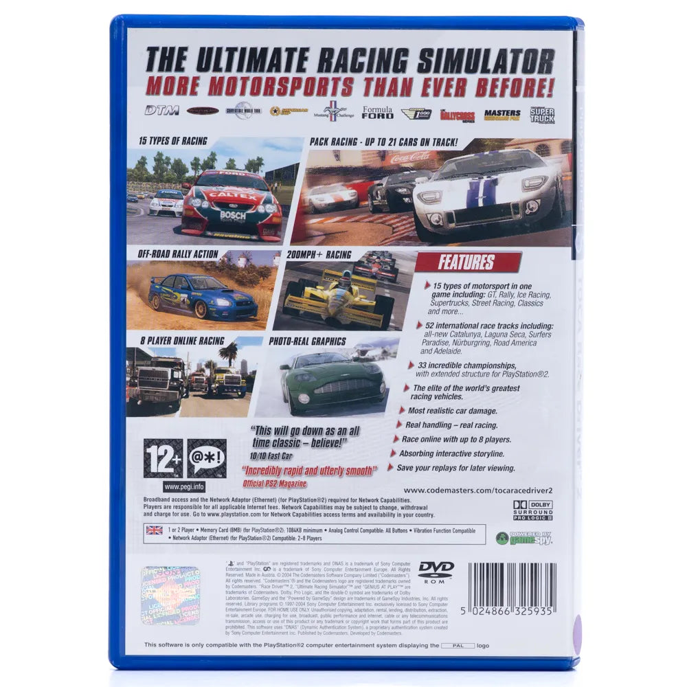 TOCA Race Driver 2 - PS2 Spill - Retrospillkongen