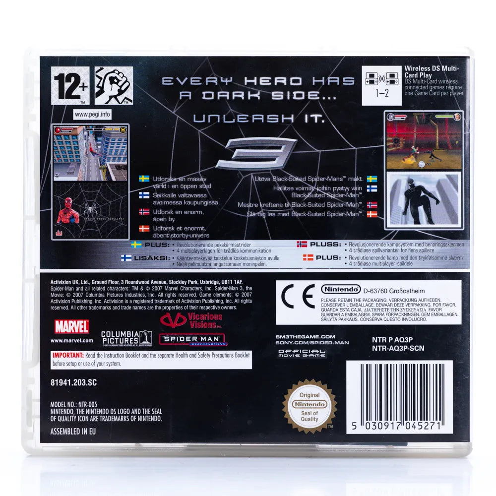 Spider-Man 3 - Nintendo DS spill - Retrospillkongen